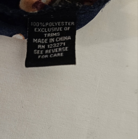 J for Justice Women's Floral Snitched Waist Blouse Zipper V-Neck 3/4 Sleeve Top - Picture 6 of 7